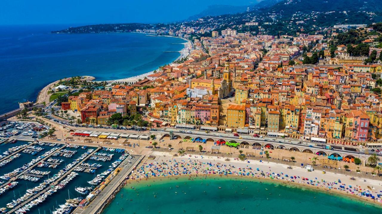 "Jardin Du Pian" Calme, Proche Gare, Mer Menton Dış mekan fotoğraf